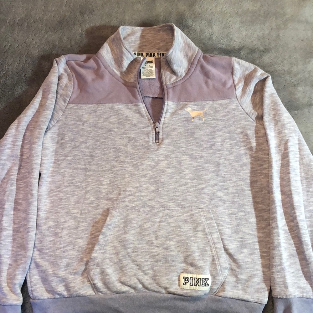 PINK half zip up sweatshirt